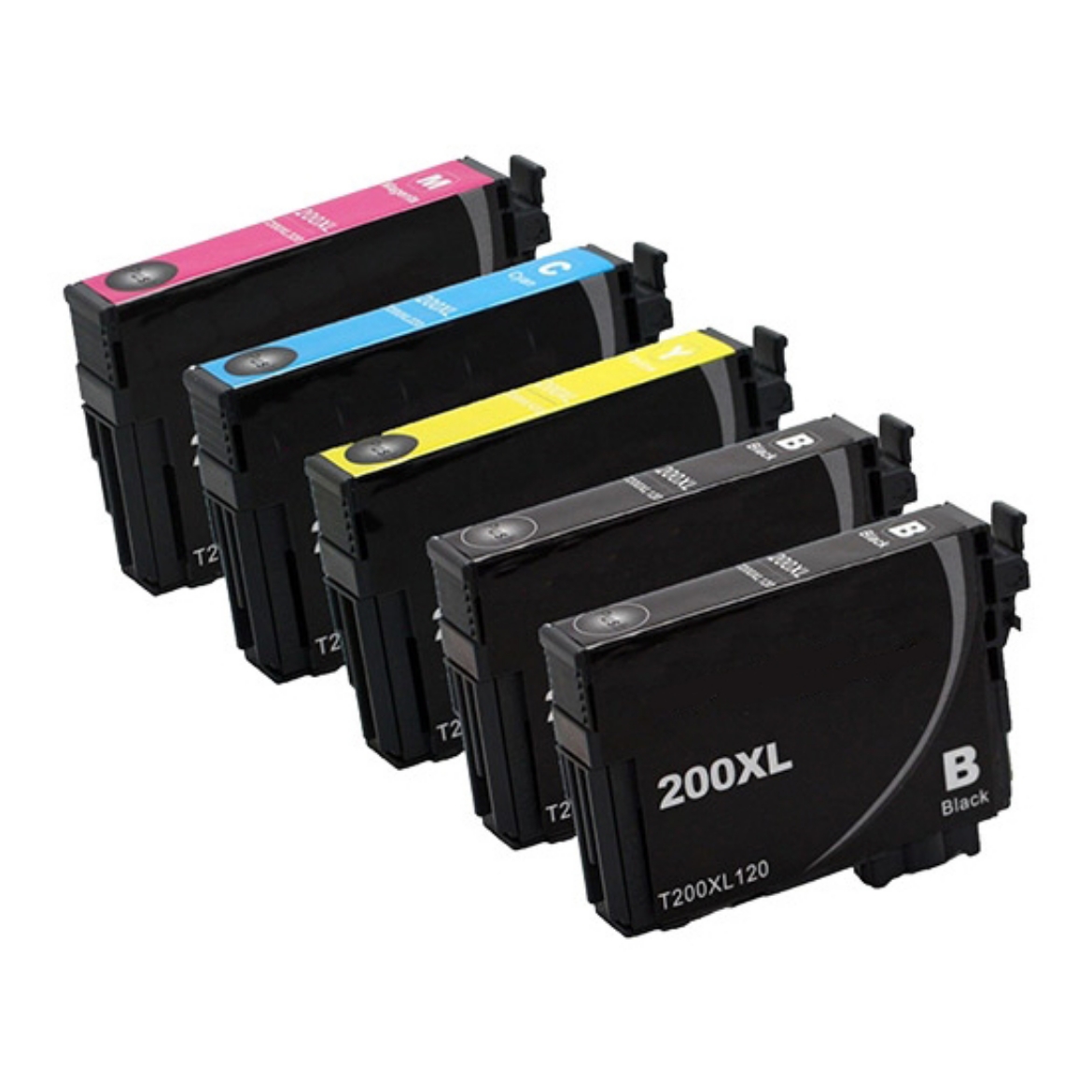 Picture of Value Bundle T200XL120, T200XL220, T200XL320, T200XL420 (Epson T200XL) High Yield 2 Black, Cyan, Magenta, Yellow Ink Cartridges (5 pack)