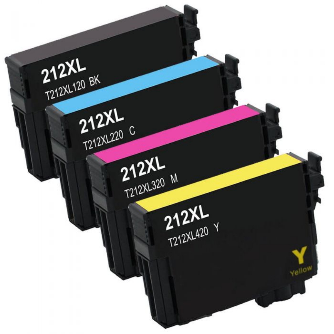 Picture of Value Bundle T212XL120, T212XL220, T212XL320, T212XL420 (Epson T212XL) High Yield 2 Black, Cyan, Magenta, Yellow Ink Cartridges (5 pack)