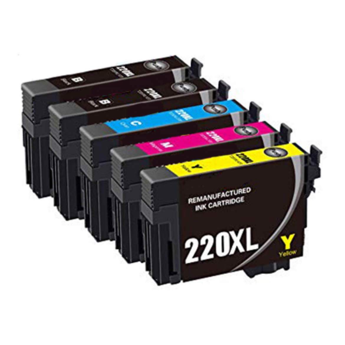 Picture of Value Bundle T222120-S, T222220-S, T222320-S, T222420-S (Epson T220XL) High Yield 2 Black, Cyan, Magenta, Yellow Ink Cartridges (5 pack)